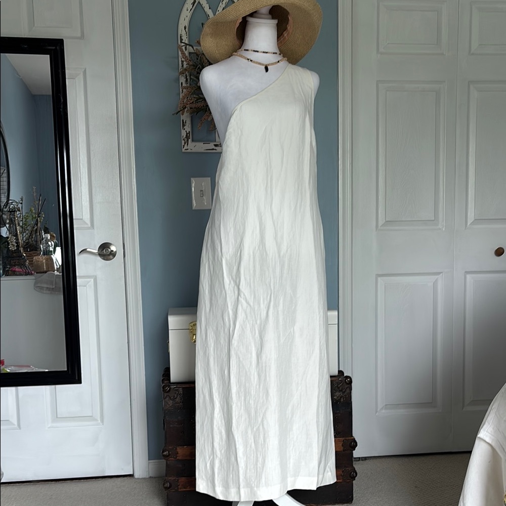 Madewell One Shoulder White Dress